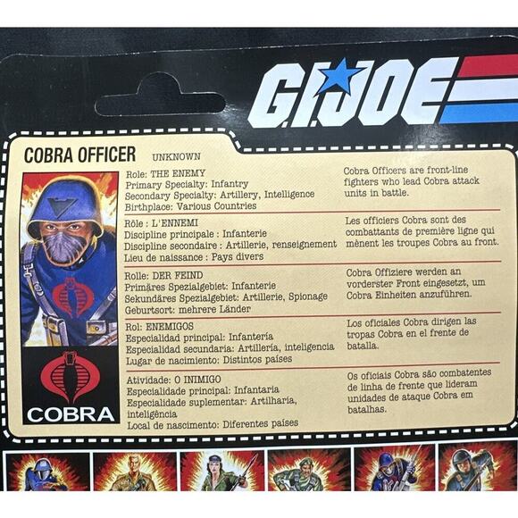 Cobra Officer GI Joe Retro Collection 3.75-Inch Action Figure New - Picture 6 of 8